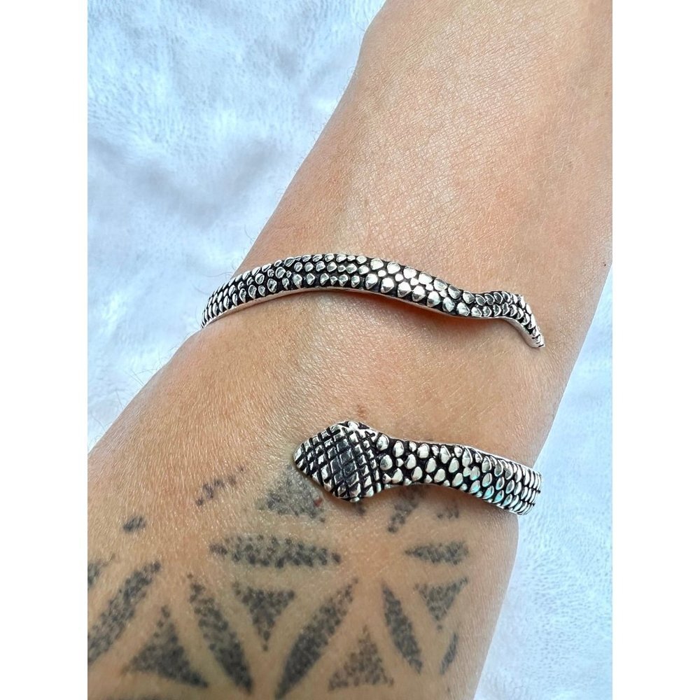 925 Divine Feminine Snake Serpent Bracelet - Picture 4 of 9